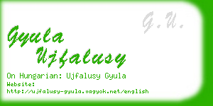 gyula ujfalusy business card